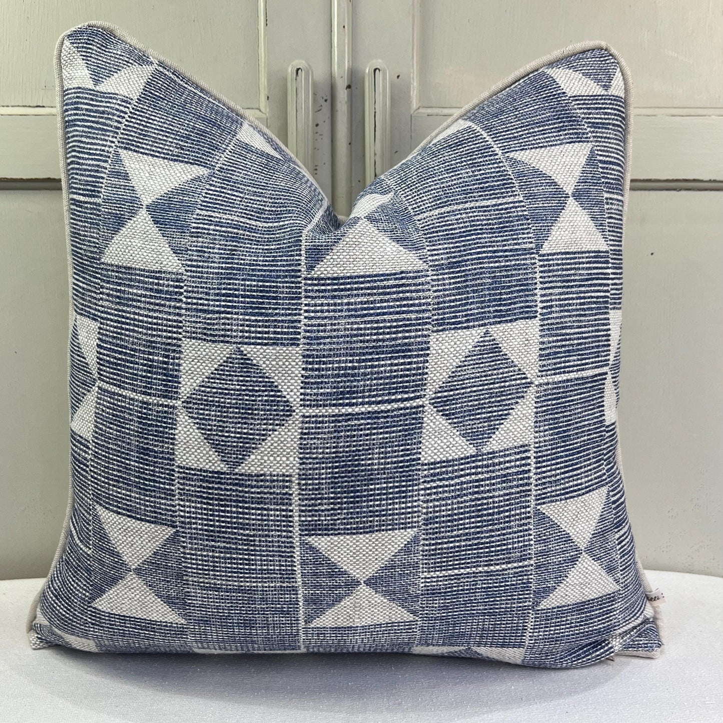 Cushions Made In Fermoie Flag Decorative Dark Blue Neutral Linen Cushion Pillow Throw Cover