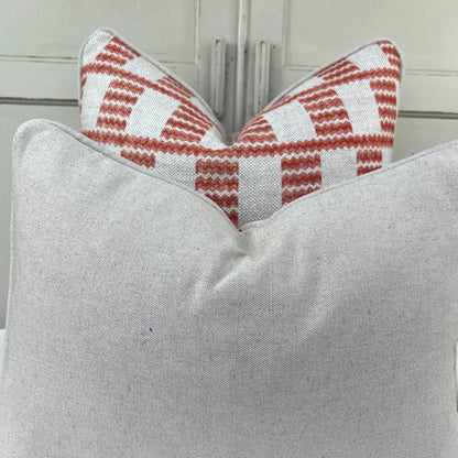 Cushions Made In Fermoie Cove Linen Luxury Designer Decorative Red Neutral Cushion Pillow Throw Cover