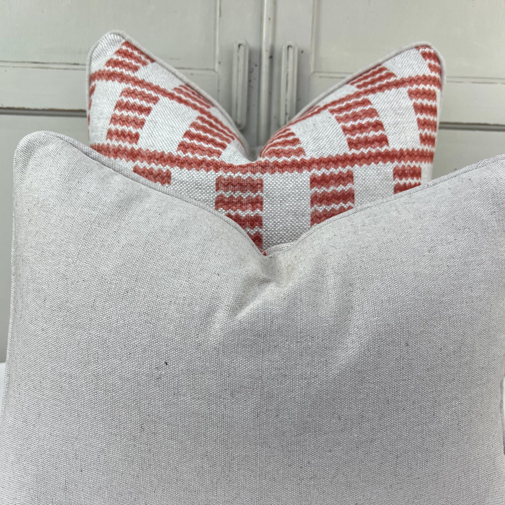 Cushions Made In Fermoie Cove Linen Luxury Designer Decorative Red Neutral Cushion Pillow Throw Cover