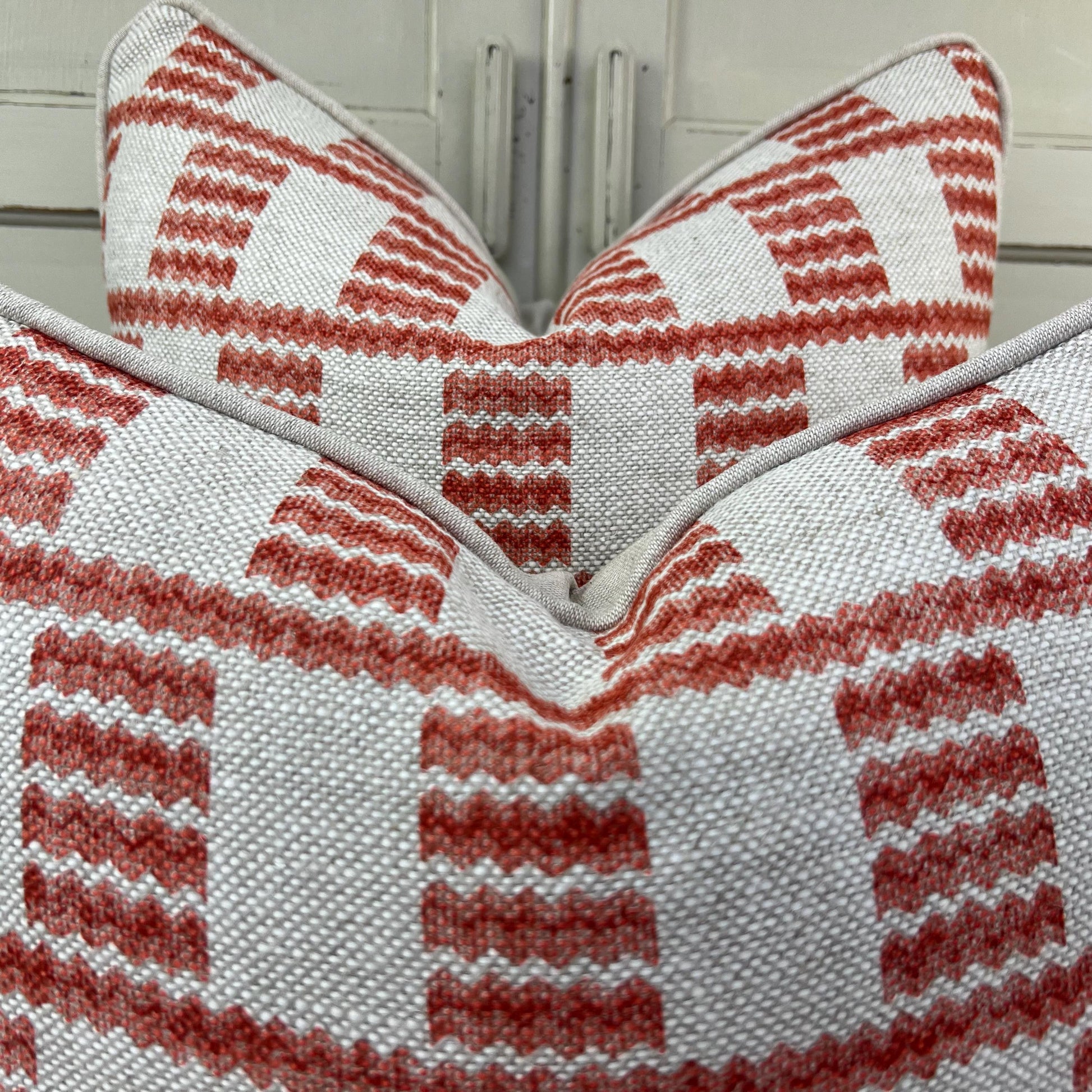 Cushions Made In Fermoie Cove Linen Luxury Designer Decorative Red Neutral Cushion Pillow Throw Cover