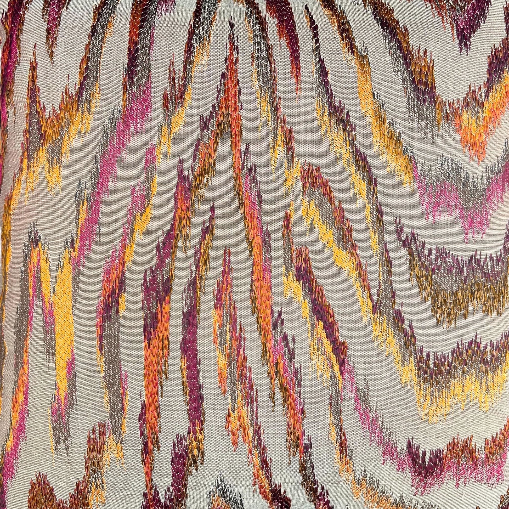 Zinc Valenza Luxury Designer Contemporary Orange Pink Mustard Cushion Throw Pillow Cover