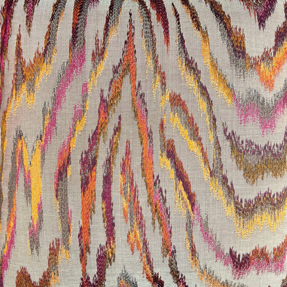 Zinc Valenza Luxury Designer Contemporary Orange Pink Mustard Cushion Throw Pillow Cover