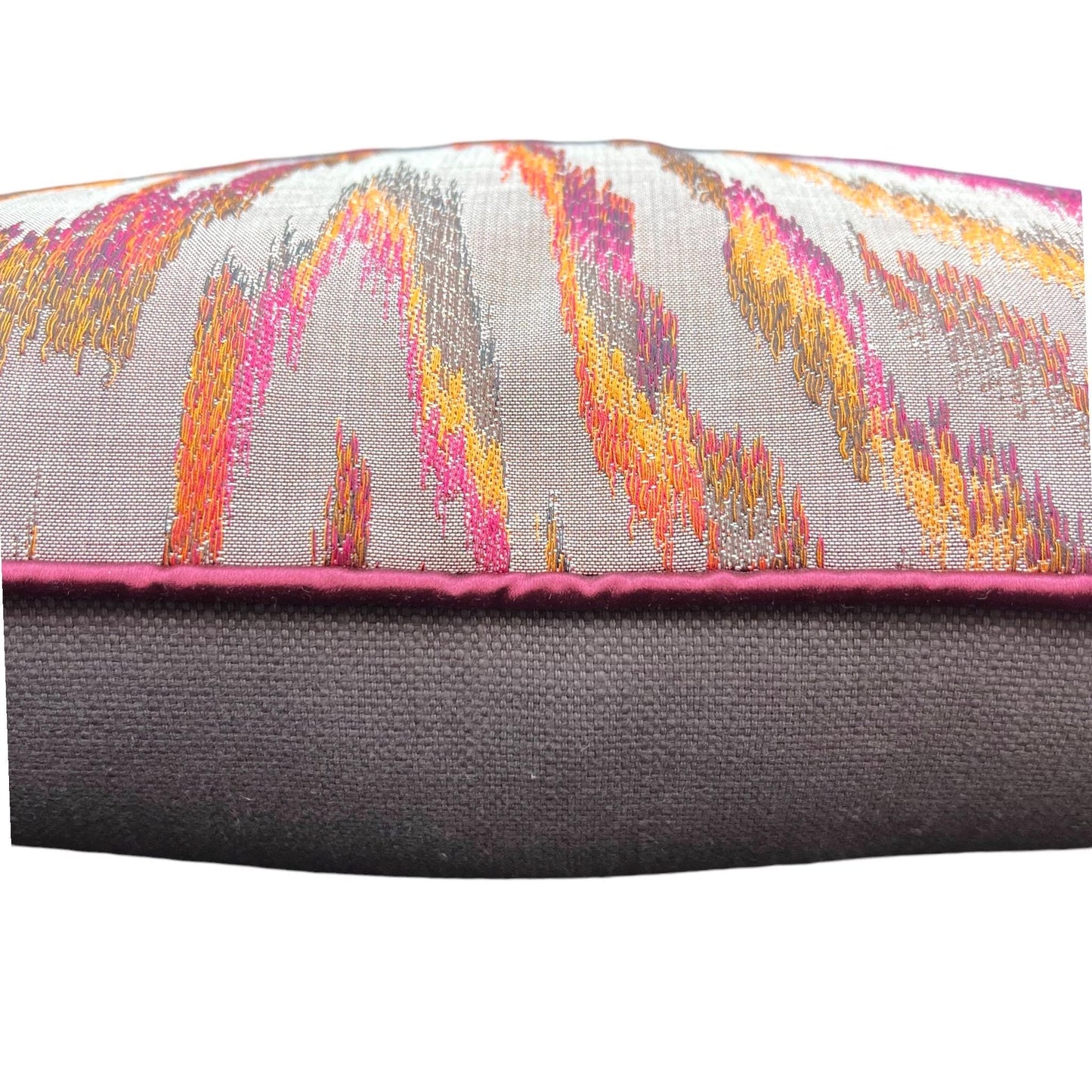 Zinc Valenza Luxury Designer Contemporary Orange Pink Mustard Cushion Throw Pillow Cover