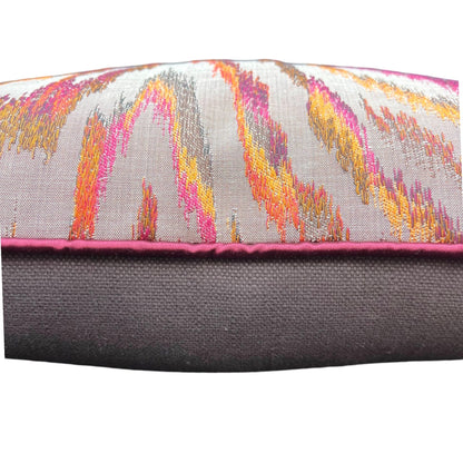 Zinc Valenza Luxury Designer Contemporary Orange Pink Mustard Cushion Throw Pillow Cover
