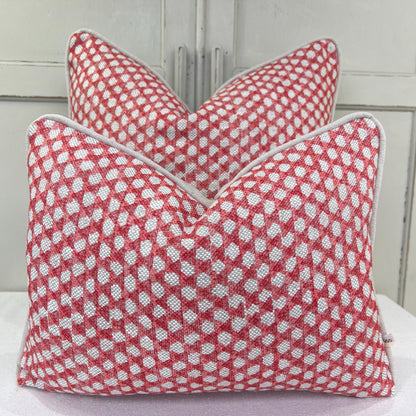 Cushions Made In Fermoie Wicker Luxury Designer Decorative Red Linen Cushion Pillow Throw Cover