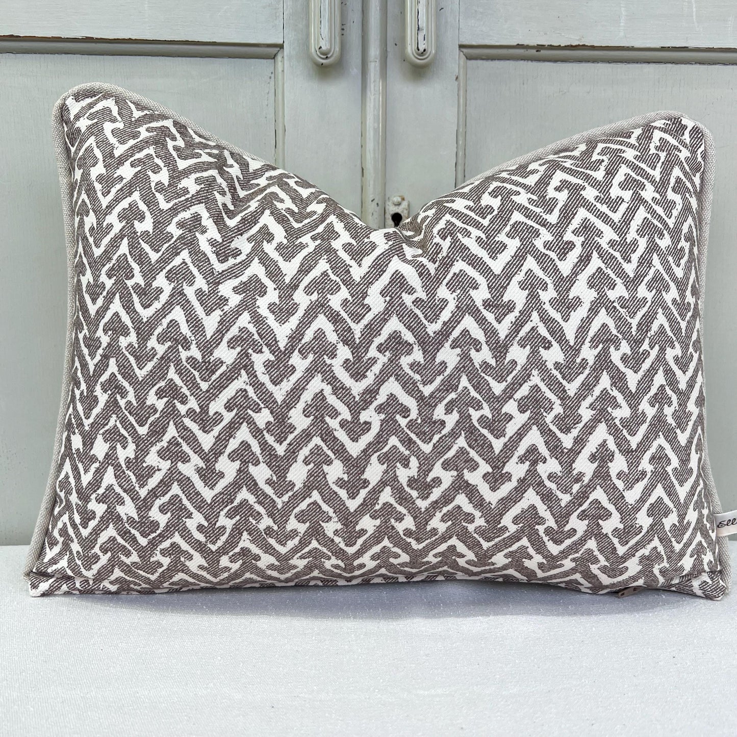 Cushions Made In Fermoie Rabanna Dark Taupe Cotton Decorative Sofa Throw Pillow Cover