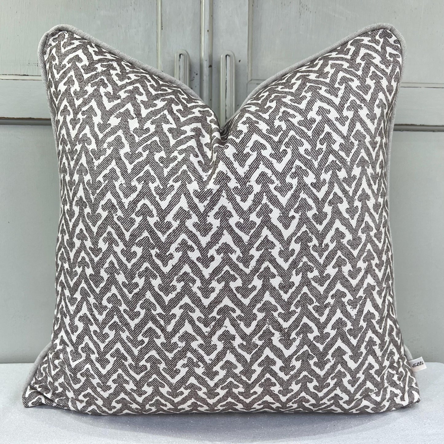 Cushions Made In Fermoie Rabanna Dark Taupe Cotton Decorative Sofa Throw Pillow Cover