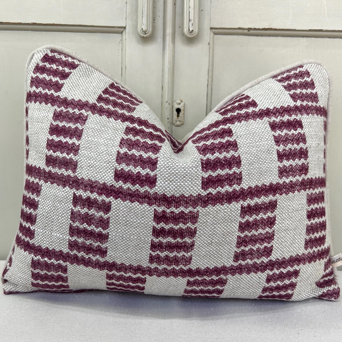 Cushions Made In Fermoie Cove Linen Luxury Designer Decorative Plum Neutral Cushion Pillow Throw Cover