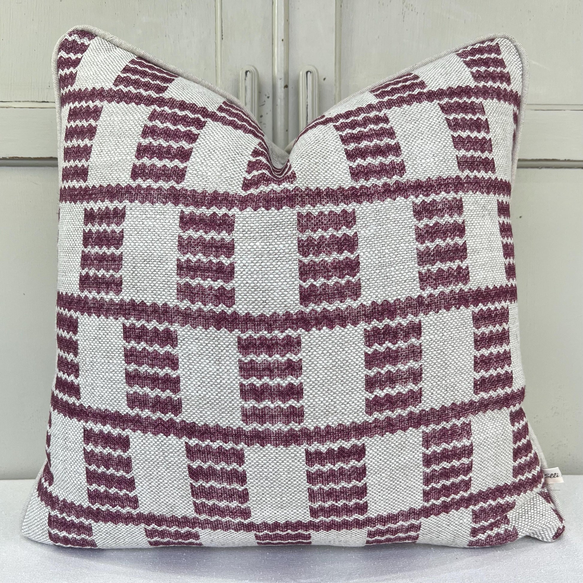 Cushions Made In Fermoie Cove Linen Luxury Designer Decorative Plum Neutral Cushion Pillow Throw Cover