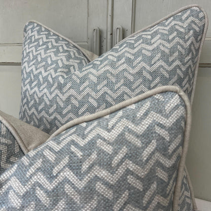 Cushion Covers Made In Fermoie Chiltern Luxury Designer Decorative Neutral Pale Blue Linen Cushion Pillow Throw Cover