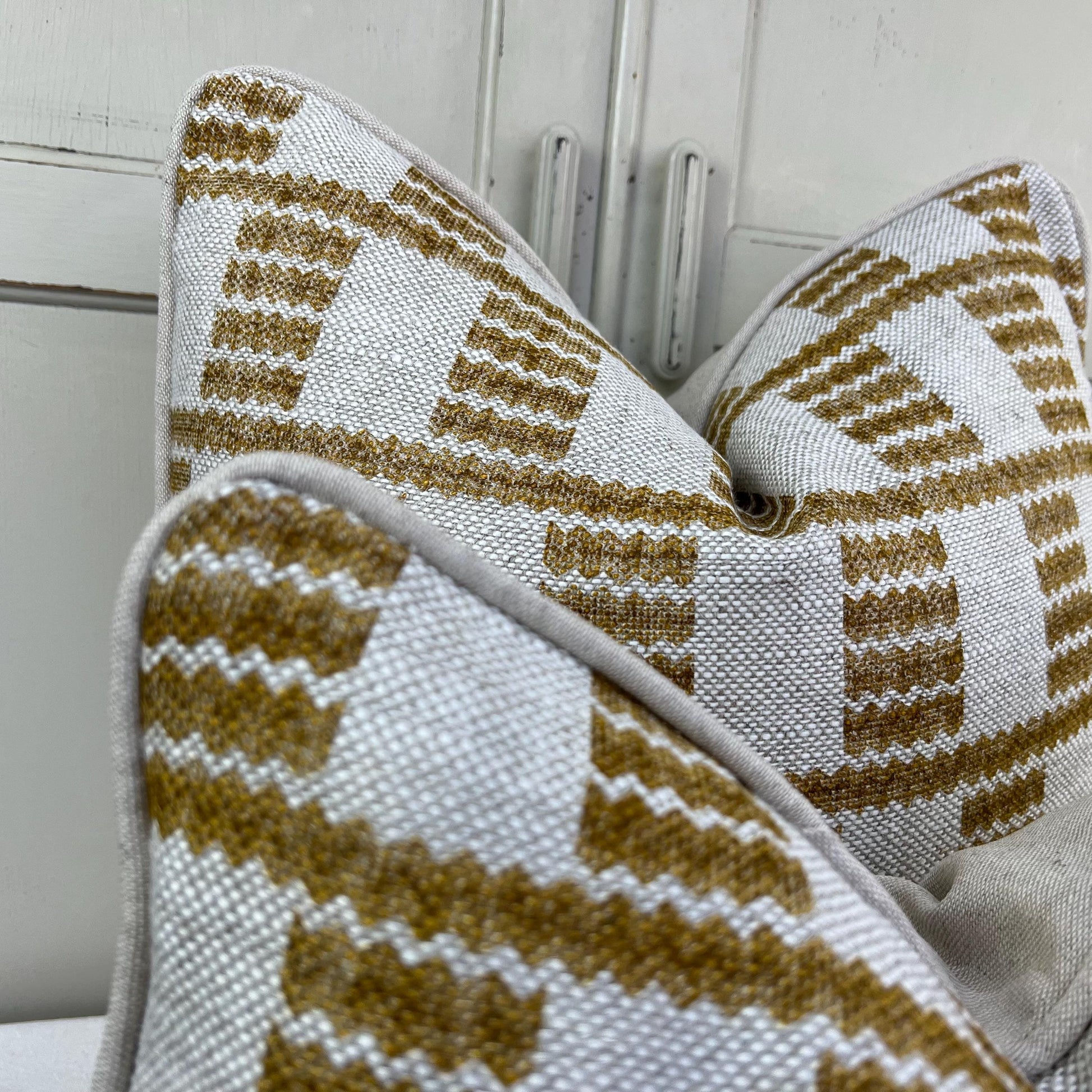 Cushions Made In Fermoie Cove Linen Luxury Designer Decorative Gold Caramel Neutral Cushion Pillow Throw Cover