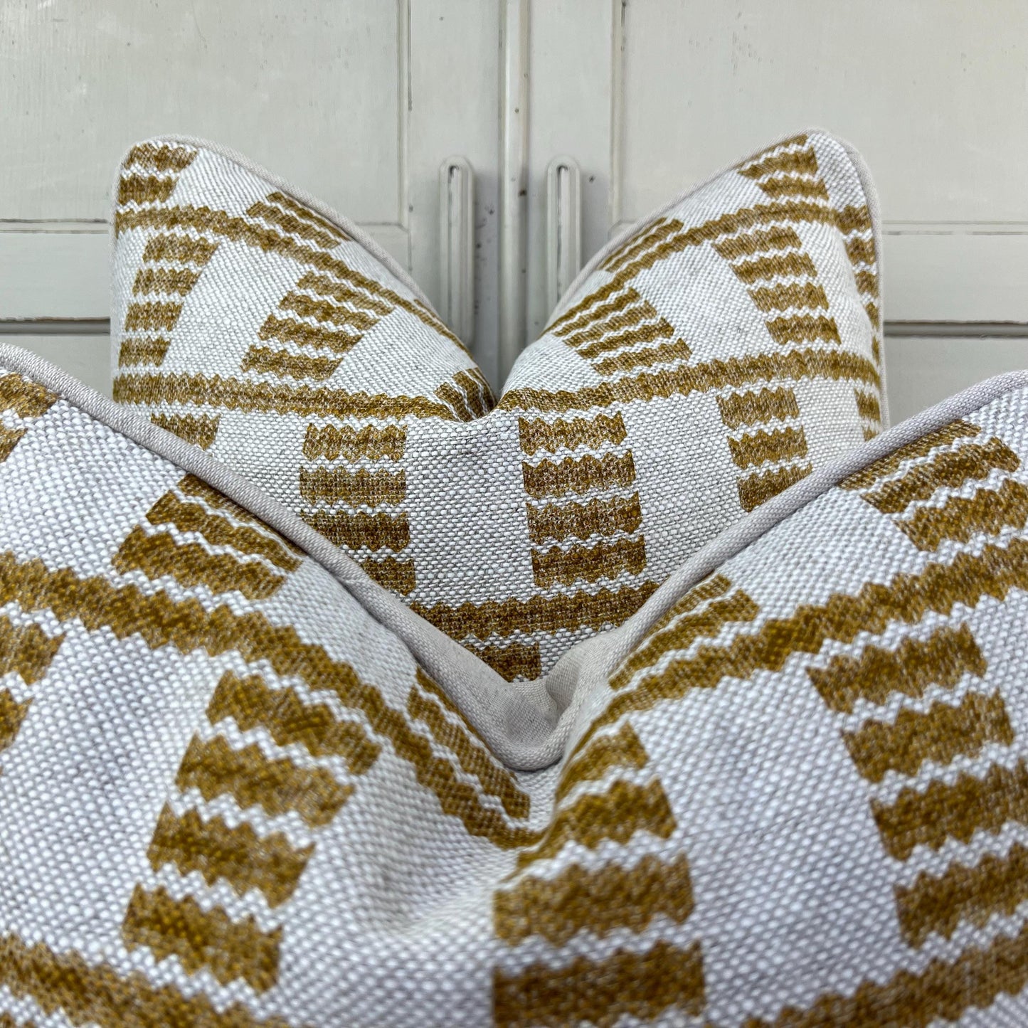 Cushions Made In Fermoie Cove Linen Luxury Designer Decorative Gold Caramel Neutral Cushion Pillow Throw Cover