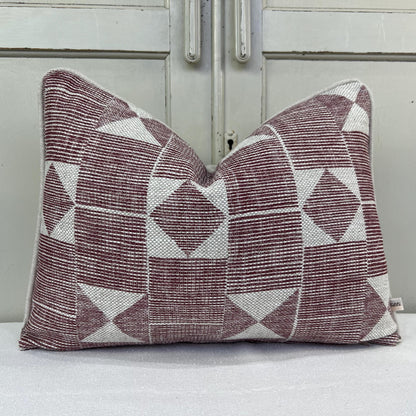 Cushions Made In Fermoie Flag Decorative Burgundy Red Neutral Linen Cushion Pillow Throw Cover