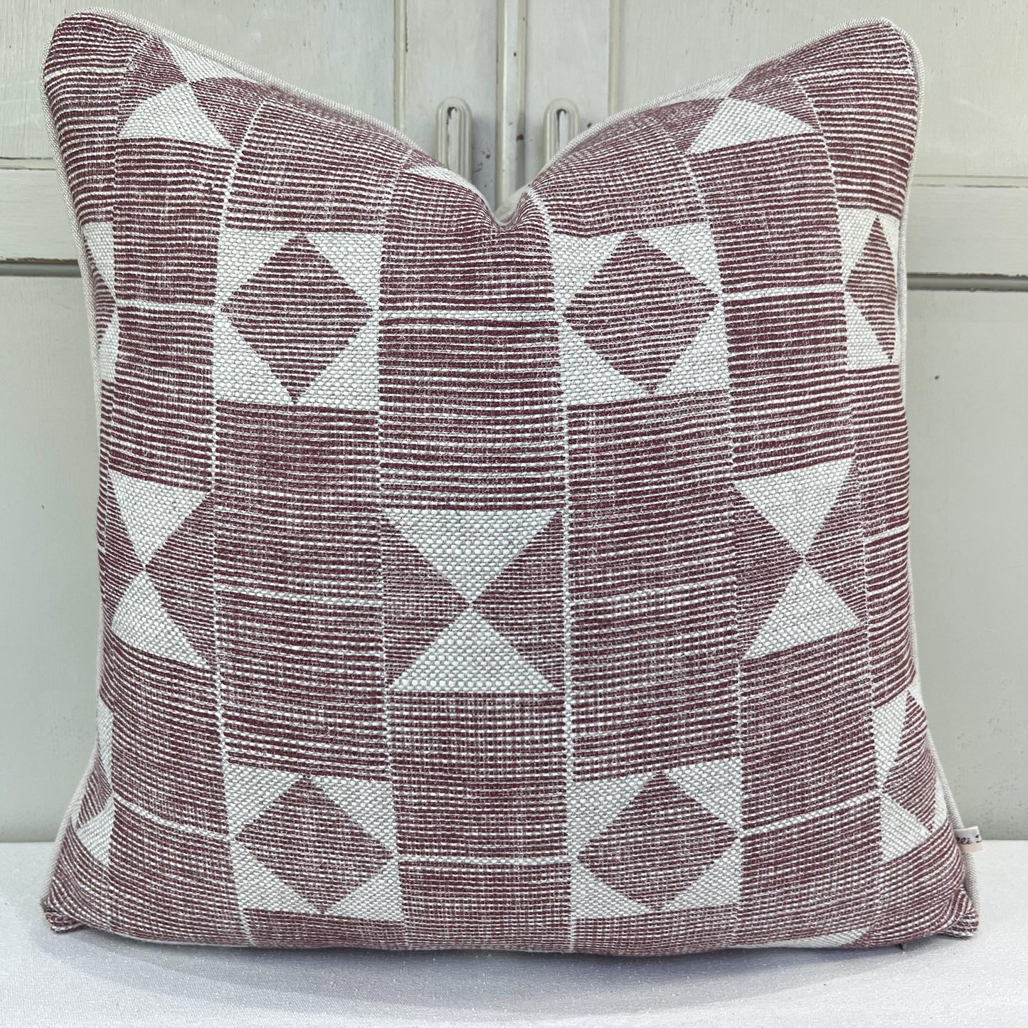 Cushions Made In Fermoie Flag Decorative Burgundy Red Neutral Linen Cushion Pillow Throw Cover