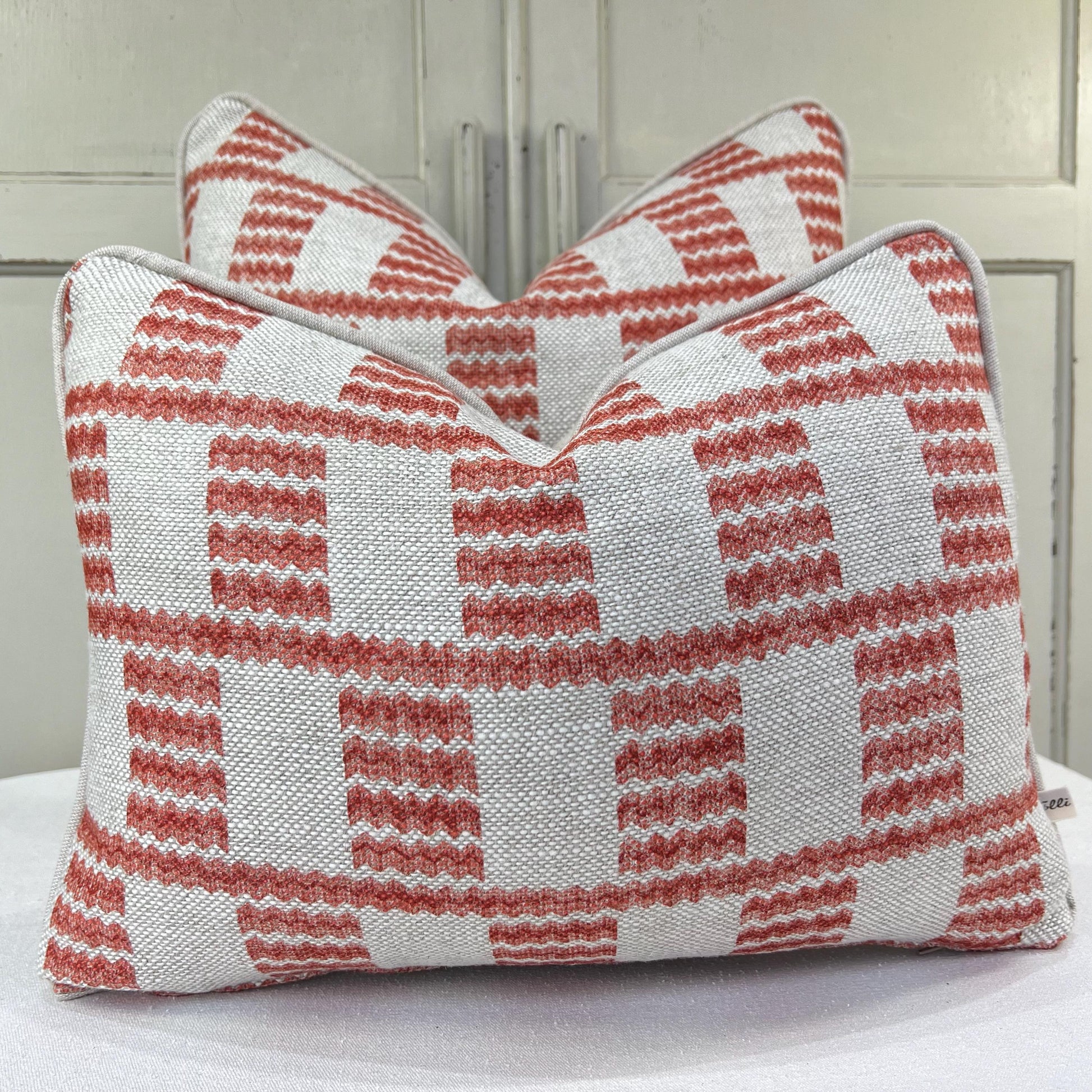 Cushions Made In Fermoie Cove Linen Luxury Designer Decorative Red Neutral Cushion Pillow Throw Cover