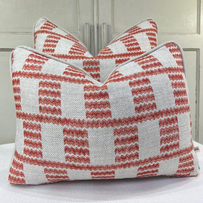 Cushions Made In Fermoie Cove Linen Luxury Designer Decorative Red Neutral Cushion Pillow Throw Cover