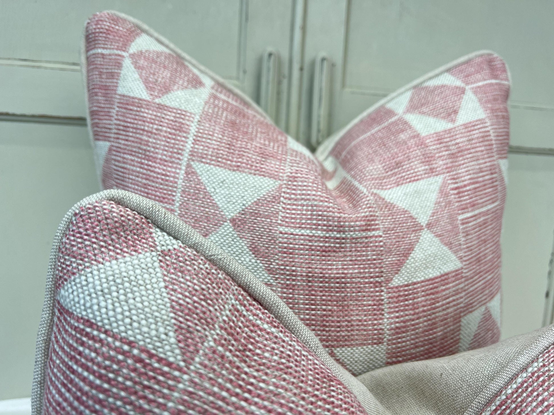 Cushions Made In Fermoie Flag Decorative Pale Pink Neutral Linen Cushion Pillow Throw Cover