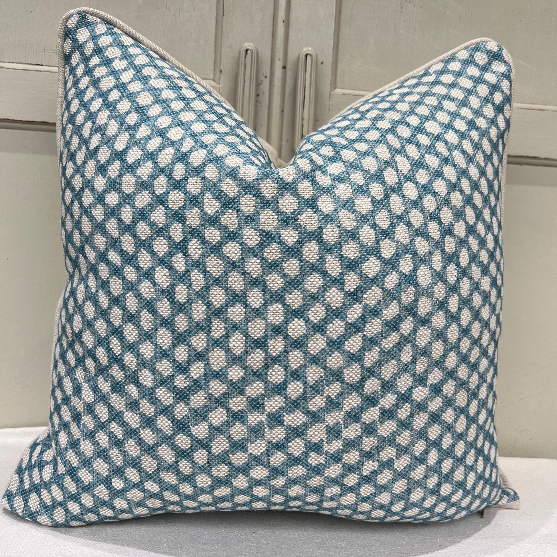 Cushions Made In Fermoie Wicker Luxury Designer Decorative Blue Linen Cushion Pillow Throw Cover