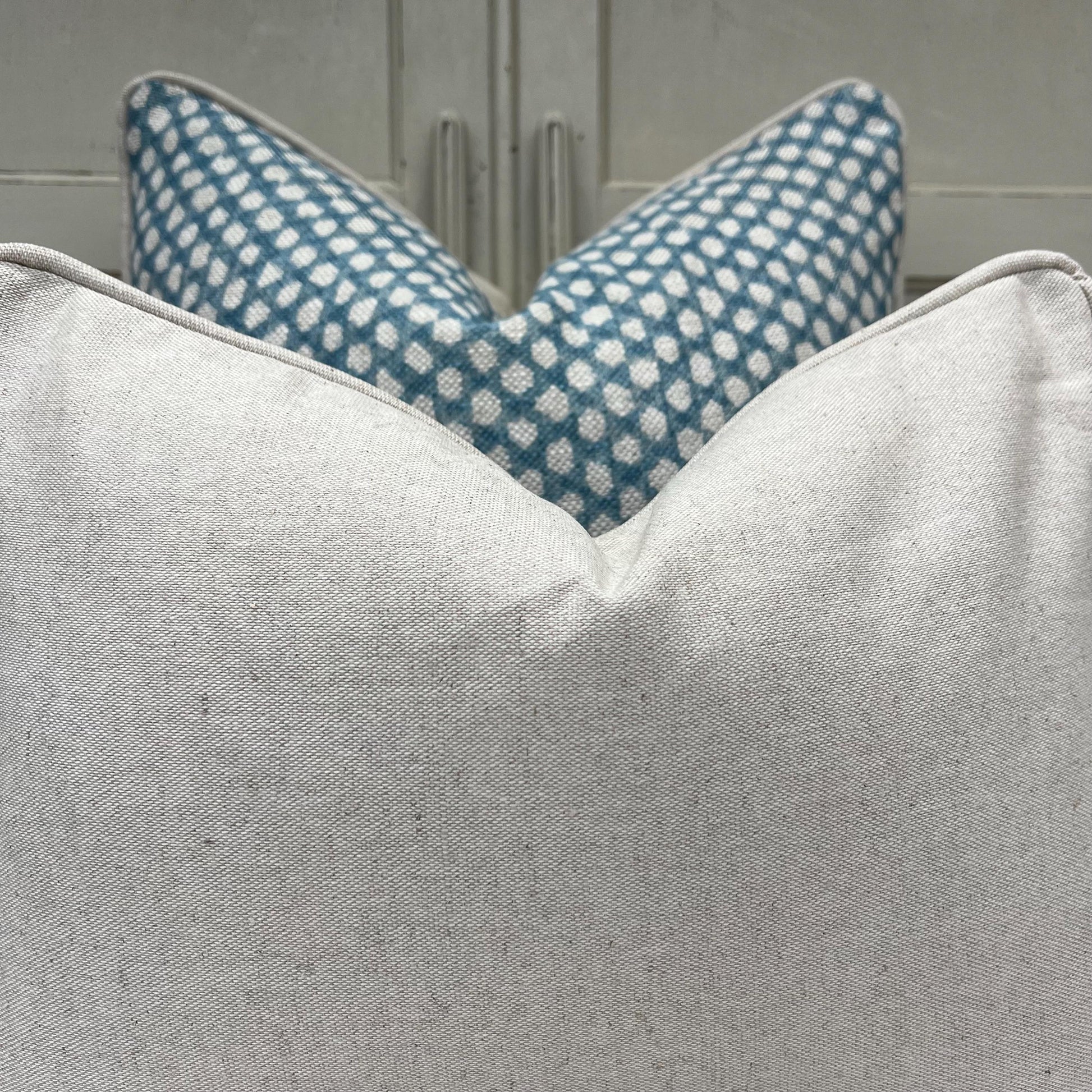 Cushions Made In Fermoie Wicker Luxury Designer Decorative Blue Linen Cushion Pillow Throw Cover