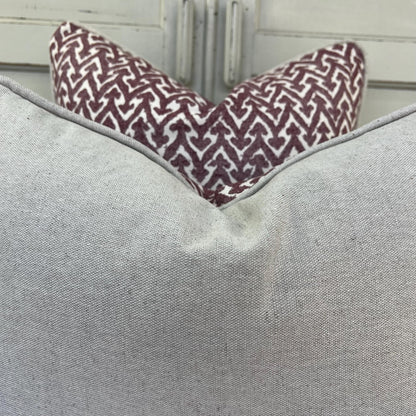 Cushions Made In Fermoie Rabanna Burgundy Cotton Decorative Sofa Throw Pillow Cover