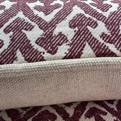 Cushions Made In Fermoie Rabanna Burgundy Cotton Decorative Sofa Throw Pillow Cover