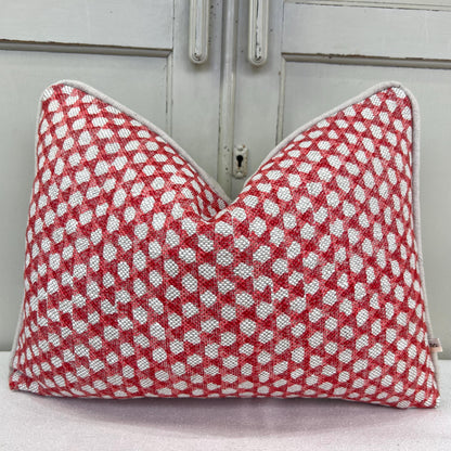 Cushions Made In Fermoie Wicker Luxury Designer Decorative Red Linen Cushion Pillow Throw Cover