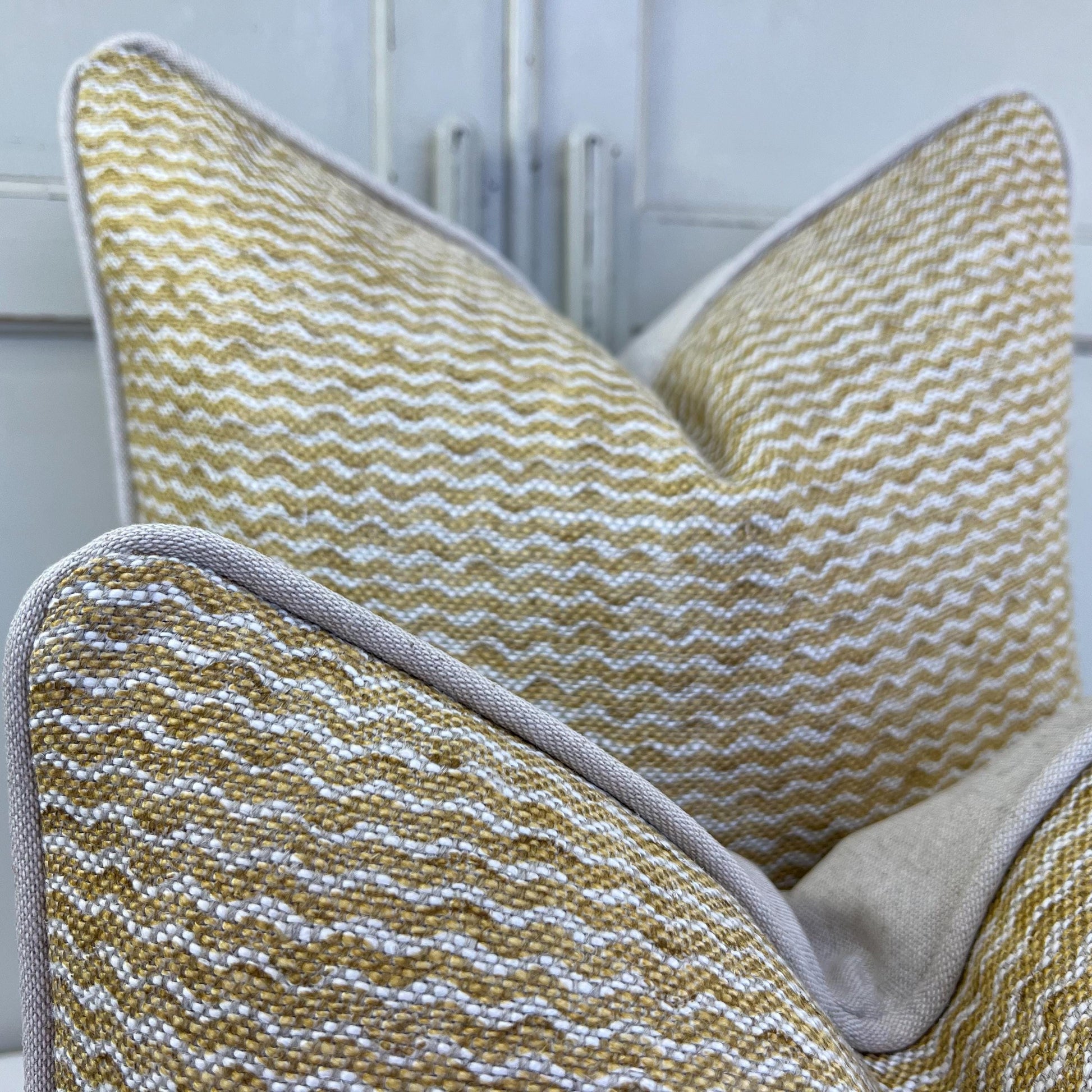 Cushions Made in Fermoie Popple Luxury Designer Straw Yellow Decorative Cushion Pillow Throw Cover