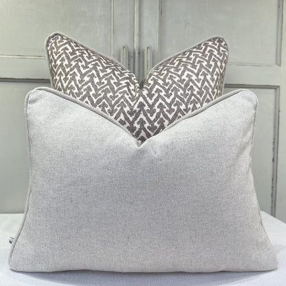 Cushions Made In Fermoie Rabanna Dark Taupe Cotton Decorative Sofa Throw Pillow Cover