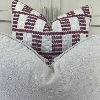 Cushions Made In Fermoie Cove Linen Luxury Designer Decorative Plum Neutral Cushion Pillow Throw Cover