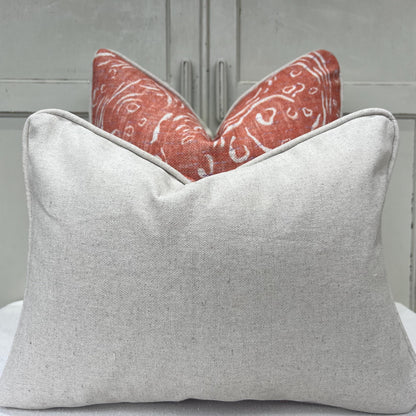 Cushions Made In Fermoie Pebble Decorative Neutral Orange Linen Cushion Pillow Throw Cover