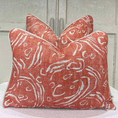 Cushions Made In Fermoie Pebble Decorative Neutral Orange Linen Cushion Pillow Throw Cover