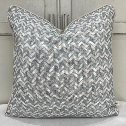 Cushion Covers Made In Fermoie Chiltern Luxury Designer Decorative Neutral Pale Blue Linen Cushion Pillow Throw Cover