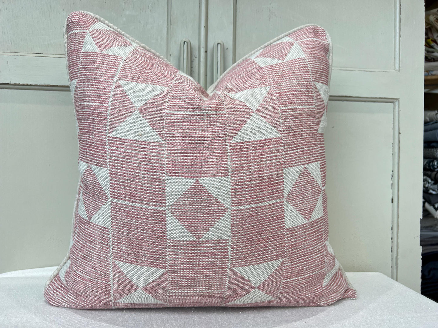 Cushions Made In Fermoie Flag Decorative Pale Pink Neutral Linen Cushion Pillow Throw Cover