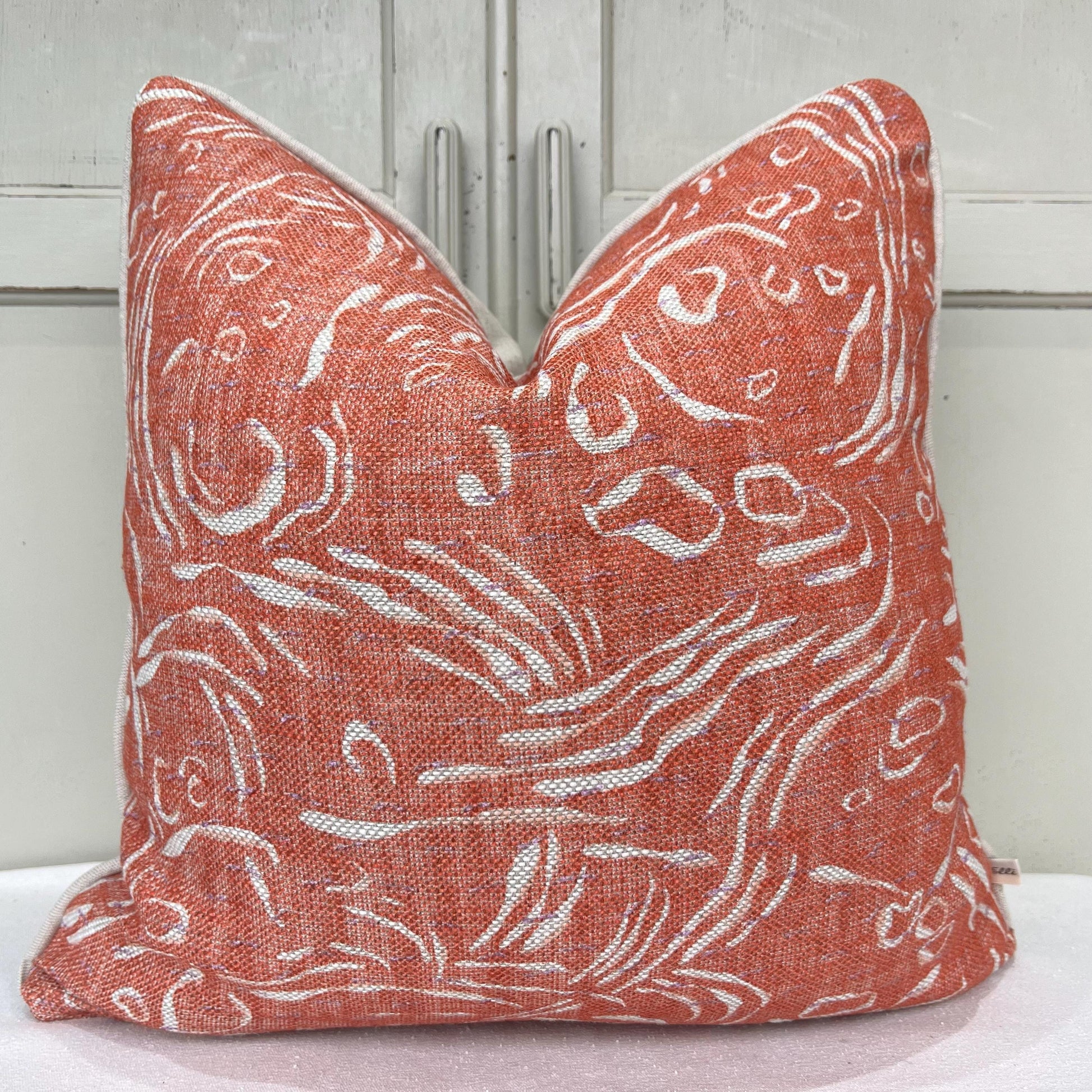 Cushions Made In Fermoie Pebble Decorative Neutral Orange Linen Cushion Pillow Throw Cover