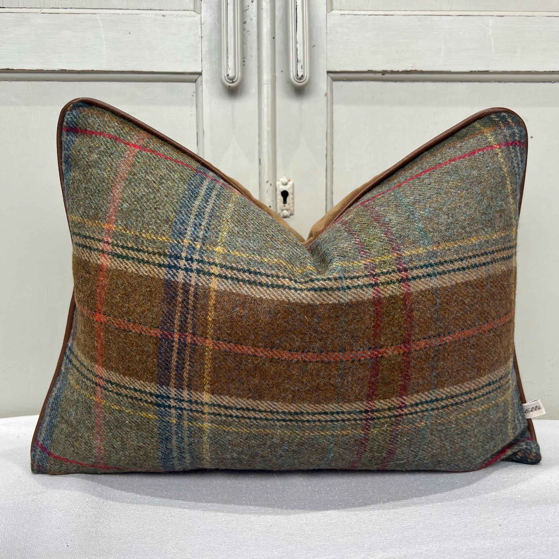 Lee Jofa Mulberry Luxury Designer Shetland Plaid Decorative Cushion Pillow Sofa Cover