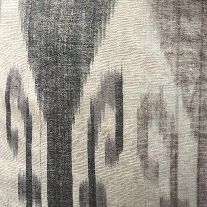 Luxury Designer Sheila Coombes Ancesteral Robe Ikat Black Grey Cushion Pillow Throw Cover