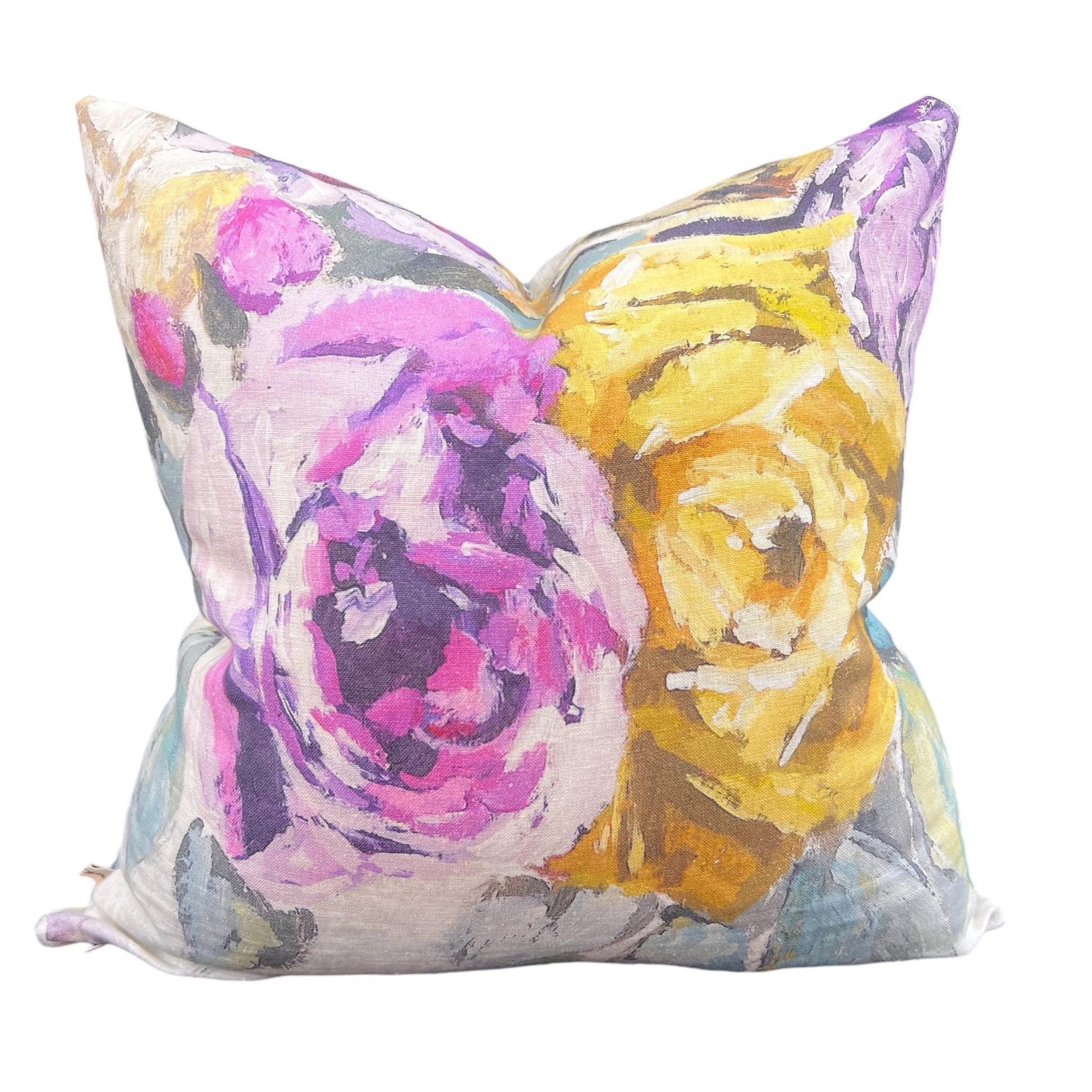Luxury Designers Guild Viola Floral Linen Throw Cushion Pillow Cover