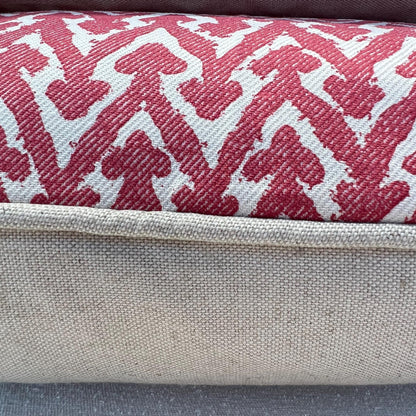 Cushions Made In Fermoie Rabanna Red Cotton Decorative Sofa Throw Pillow Cover