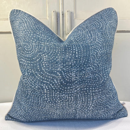 Cushions Made In Fermoie Cloud Luxury Designer Decorative Mid Blue Linen Cushion Pillow Throw Cover