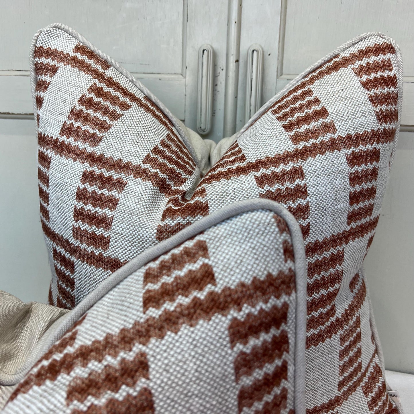 Cushions Made In Fermoie Cove Linen Luxury Designer Decorative Rust Neutral Cushion Pillow Throw Cover