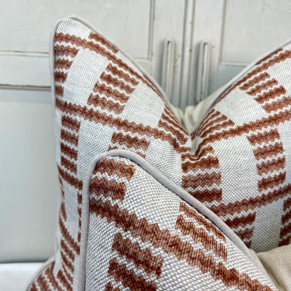 Cushions Made In Fermoie Cove Linen Luxury Designer Decorative Rust Neutral Cushion Pillow Throw Cover