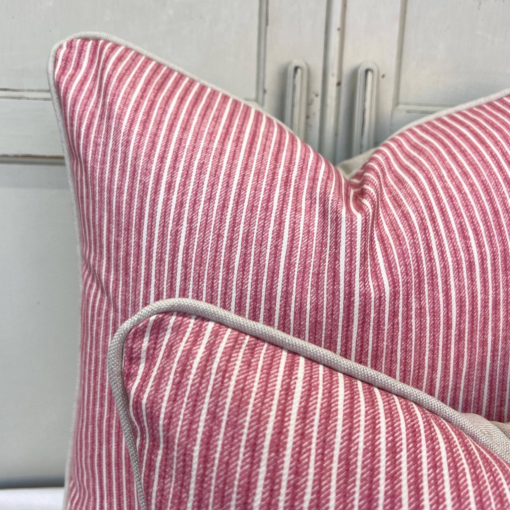 Cushions Made In Fermoie Luxury Designer Poulton Stripe Pink Cushion Pillow Throw Cover