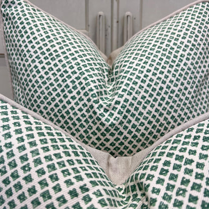Cushions Made In Fermoie Marden Luxury Designer Decorative Green Cream Cotton Cushion Pillow Throw Cover