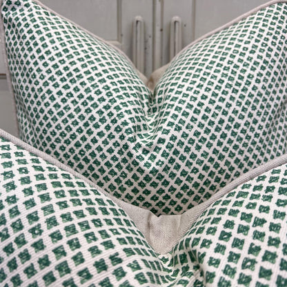 Cushions Made In Fermoie Marden Luxury Designer Decorative Green Cream Cotton Cushion Pillow Throw Cover