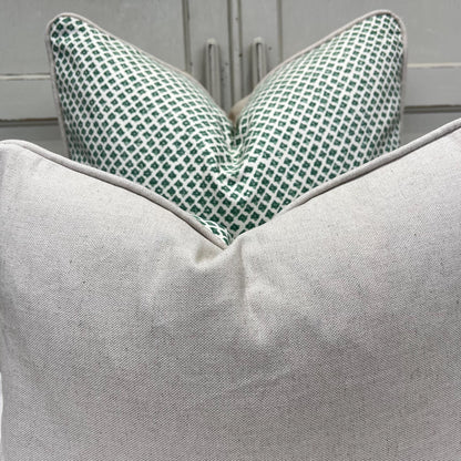 Cushions Made In Fermoie Marden Luxury Designer Decorative Green Cream Cotton Cushion Pillow Throw Cover