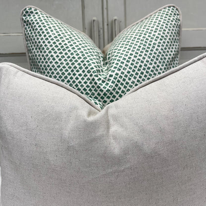 Cushions Made In Fermoie Marden Luxury Designer Decorative Green Cream Cotton Cushion Pillow Throw Cover