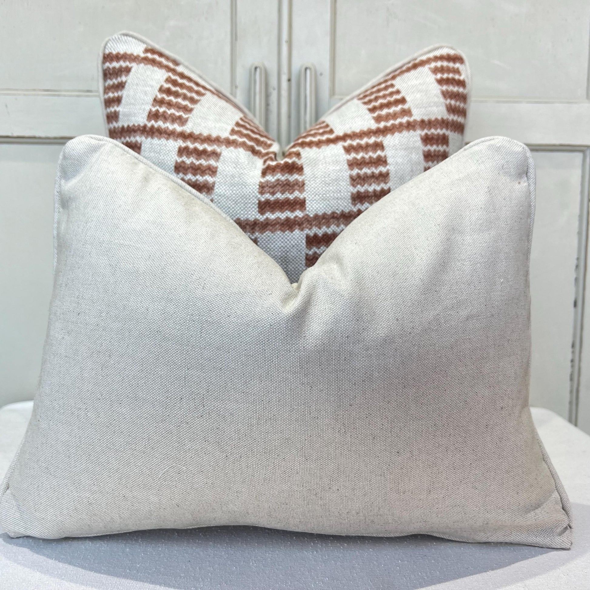 Cushions Made In Fermoie Cove Linen Luxury Designer Decorative Rust Neutral Cushion Pillow Throw Cover