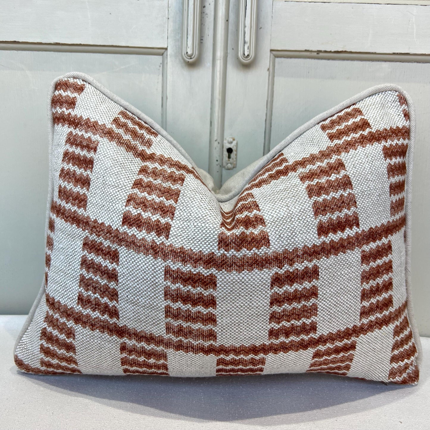 Cushions Made In Fermoie Cove Linen Luxury Designer Decorative Rust Neutral Cushion Pillow Throw Cover
