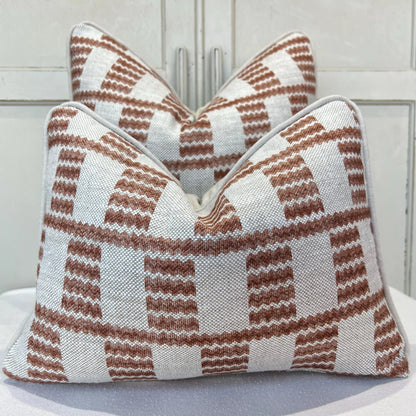 Cushions Made In Fermoie Cove Linen Luxury Designer Decorative Rust Neutral Cushion Pillow Throw Cover