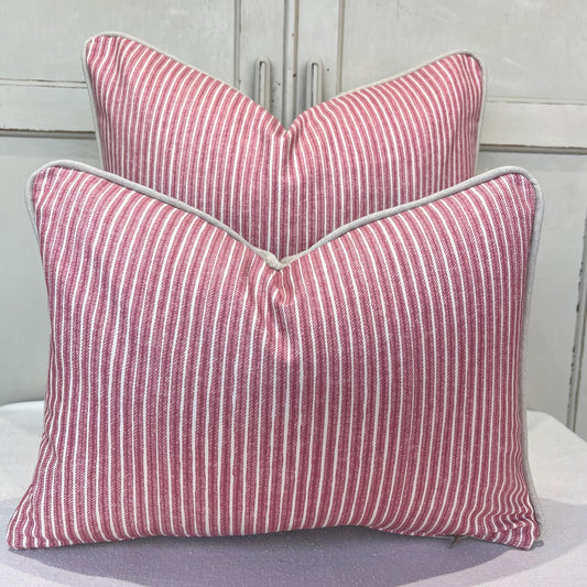 Cushions Made In Fermoie Luxury Designer Poulton Stripe Pink Cushion Pillow Throw Cover
